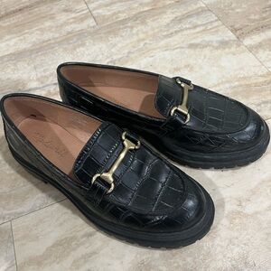 Madewell Croc Leather Loafers 7
